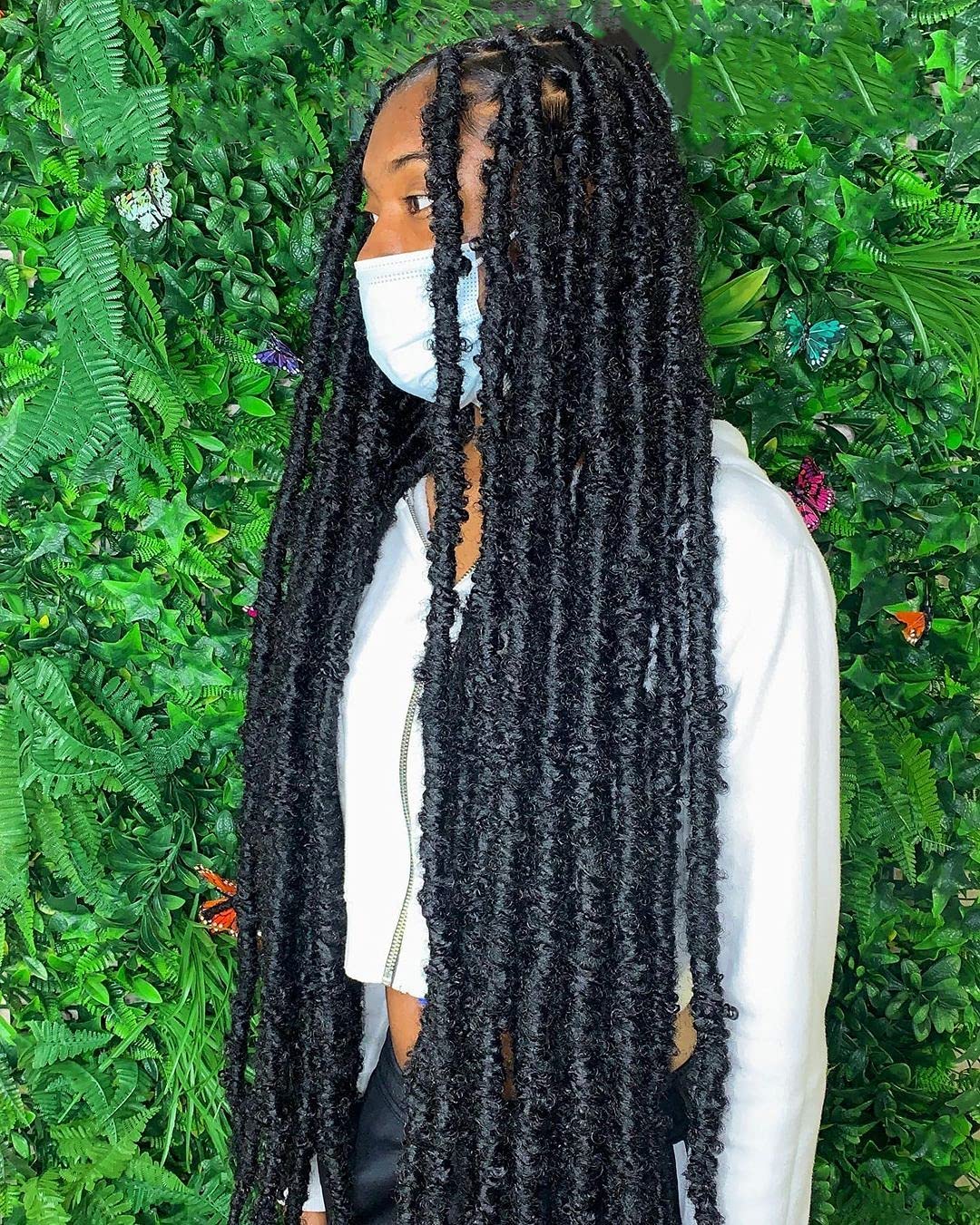 Mid-Back Loose Butterfly Locs Side Part Mid-Back Loose Butterfly Locs Side Part — Simple Butterfly Locs