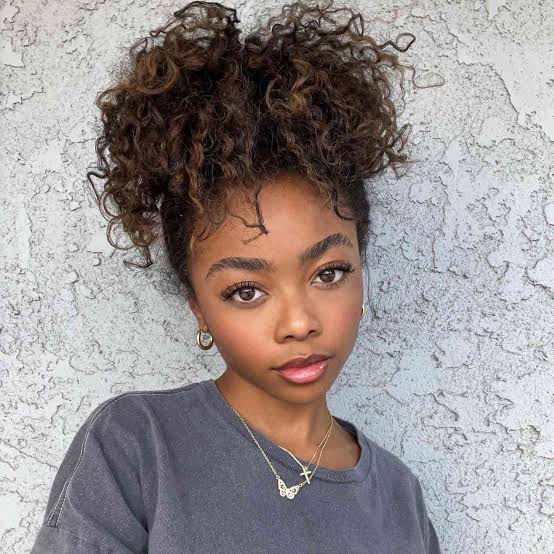 Long Curly High Messy Bun — Simple Casual Hairstyles