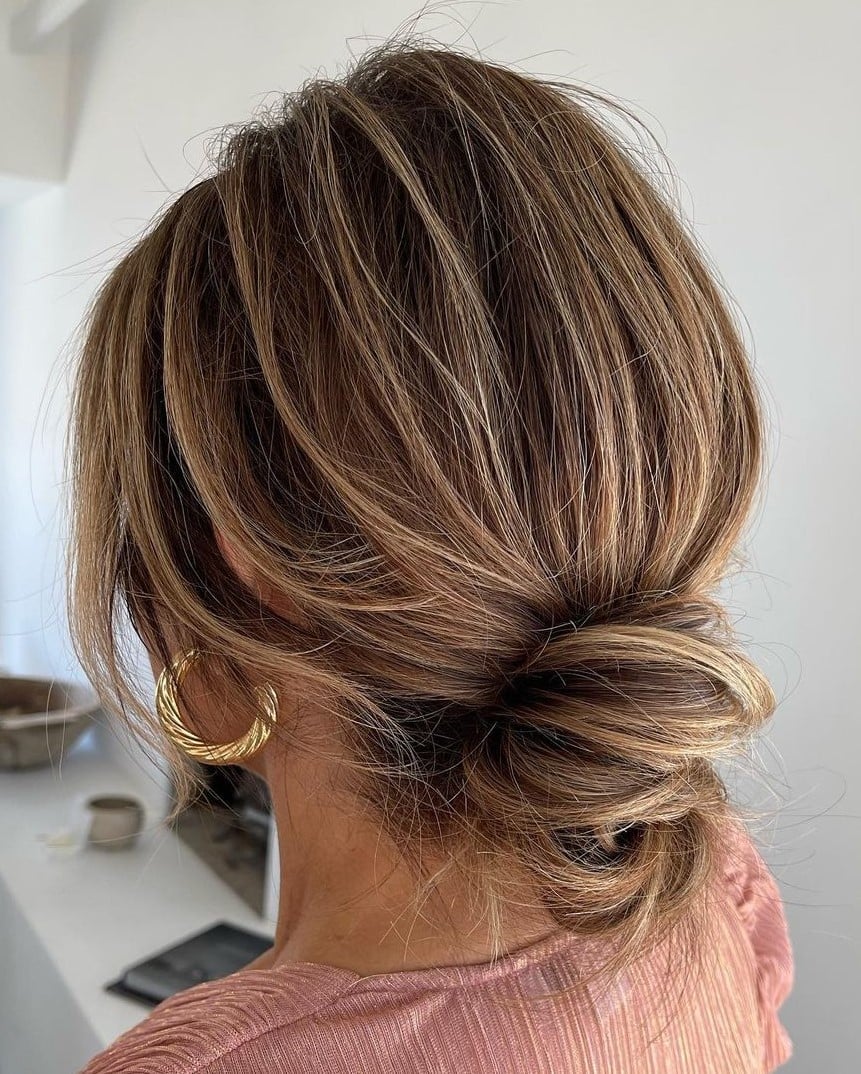 Casual Low Messy Bun Casual Low Messy Bun — Simple Casual Updo