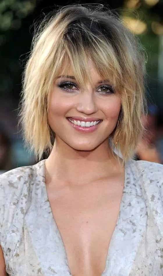 Edgy Blonde Bob With Choppy Fringe — Simple Choppy Layers
