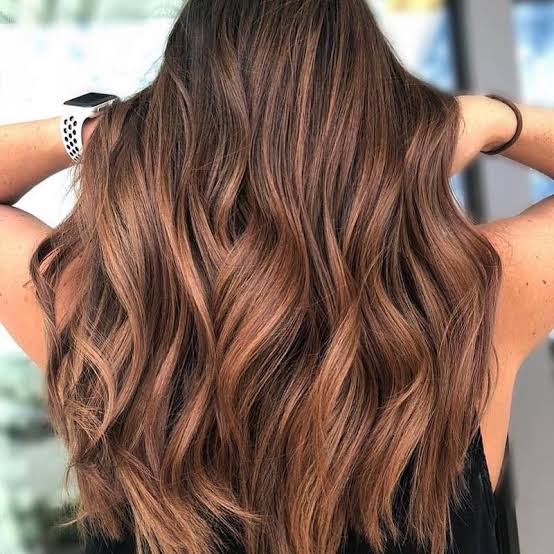 Mid-Back Brown With Cinnamon Highlights Mid-Back Brown With Cinnamon Highlights — Simple Cinnamon Hair