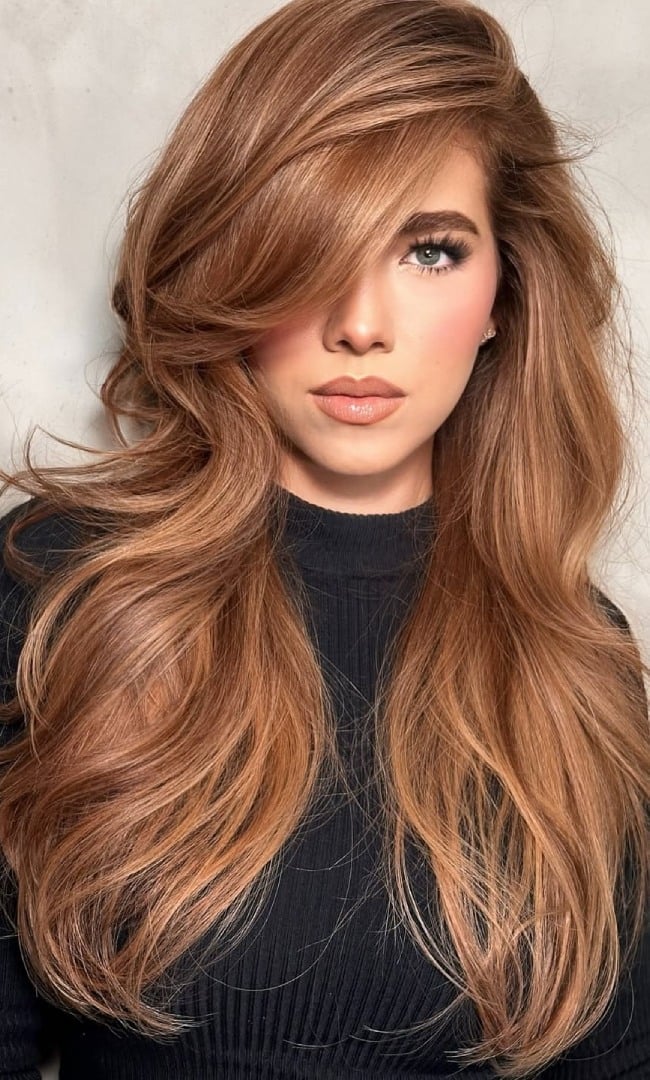 Mid-Back Hair With Apricot Cinnamon Swirl Mid-Back Hair With Apricot Cinnamon Swirl — Simple Cinnamon Hair
