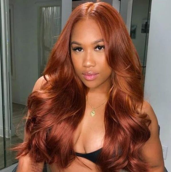 Mid-Back Length With Vibrant Cinnamon, Long Layers Mid-Back Length With Vibrant Cinnamon, Long Layers — Simple Cinnamon Hair