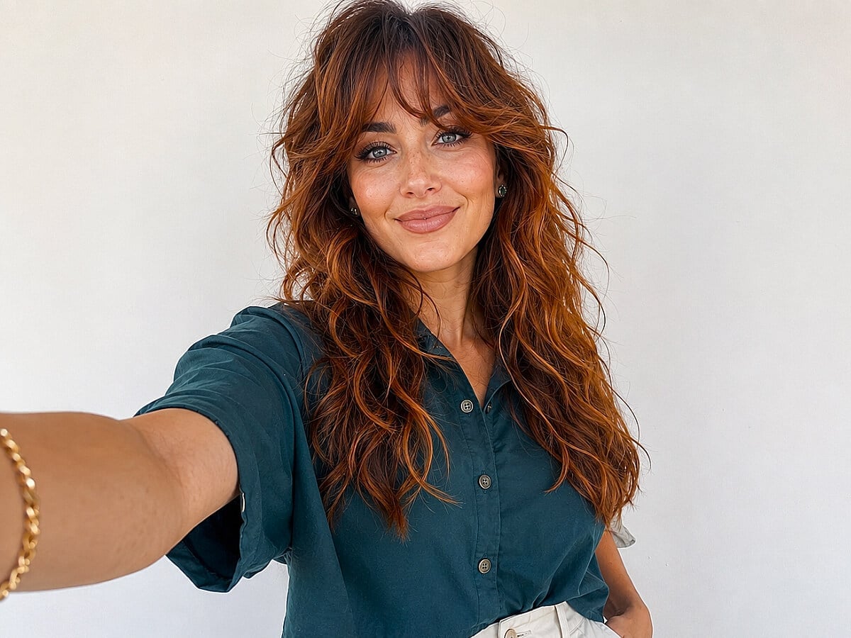Long Layers With Deep Burnt Cinnamon Color Long Layers With Deep Burnt Cinnamon Color — Simple Cinnamon Hair