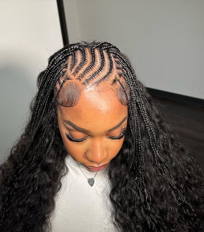 Intricate Scalp Braids With Long Extensions Intricate Scalp Braids With Long Extensions — Simple Color Braids
