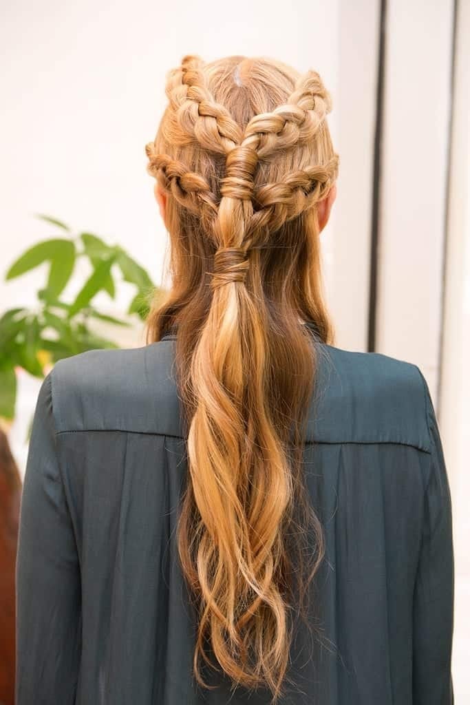 Blonde Braided Crown Ponytail Blonde Braided Crown Ponytail — Simple Color Braids