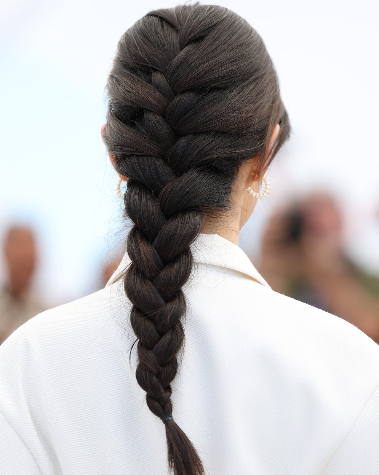 Single Thick French Braid Dark Brown Single Thick French Braid Dark Brown — Simple Color Braids