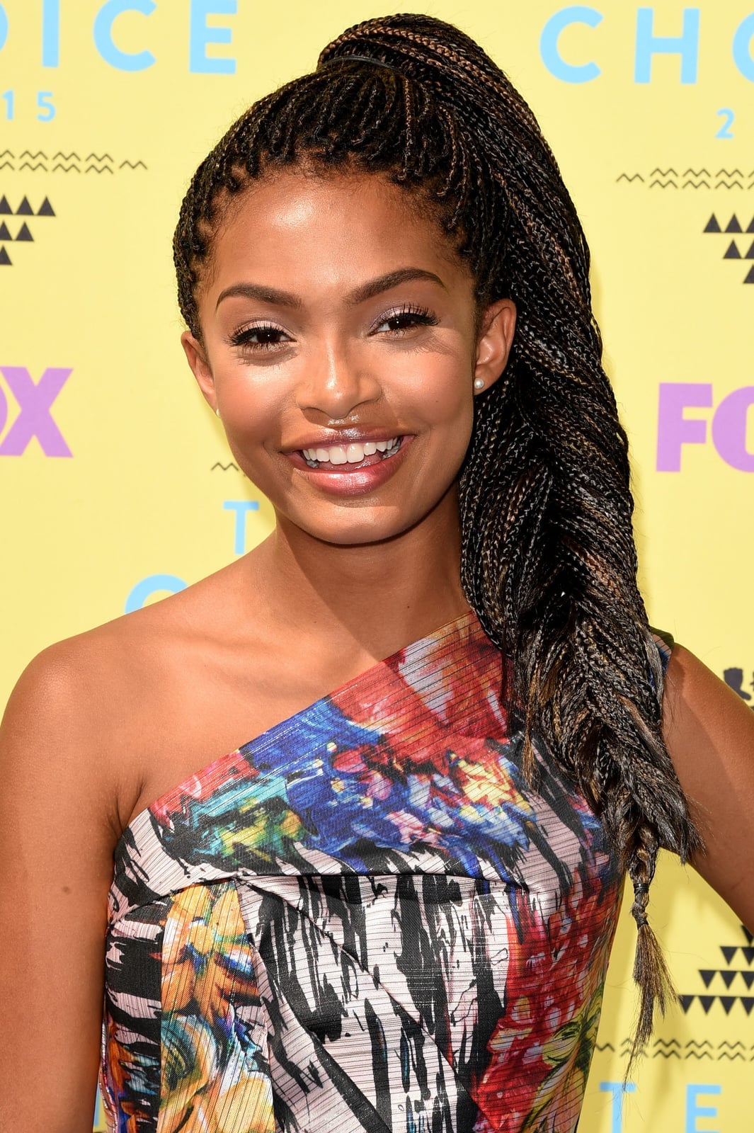 Dark Brown Box Braids High Ponytail Dark Brown Box Braids High Ponytail — Simple Color Braids