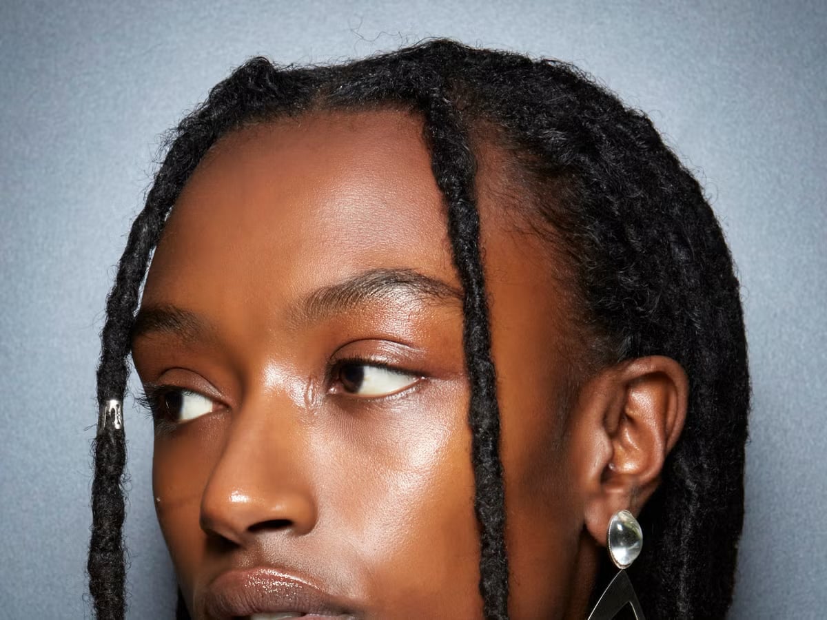 Shoulder Length Black Wavy Locs — Simple Color Locs