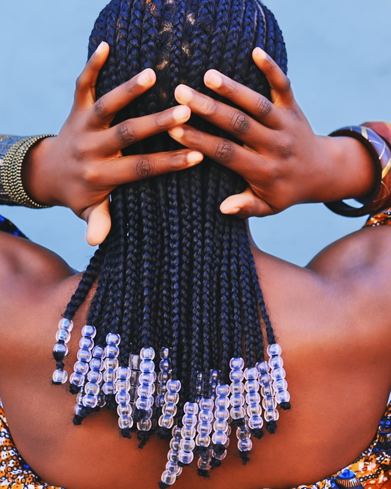 Numerous Thin Braids with Beads — Simple Cornrows Hairstyles