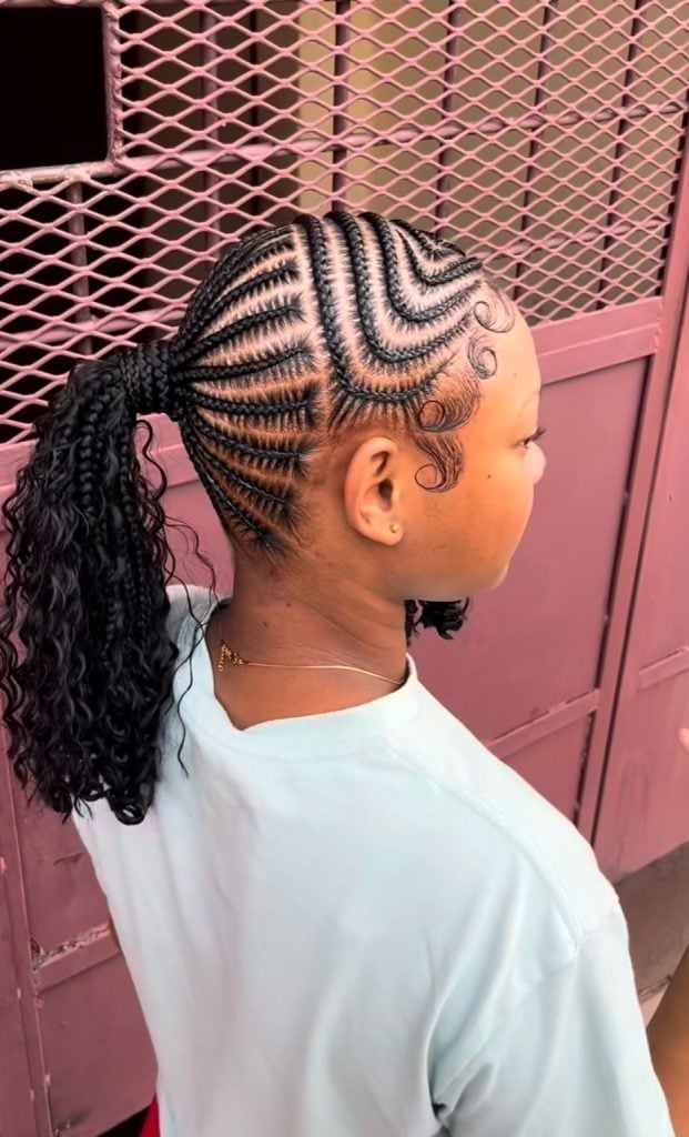Cornrows with Loose Ends — Simple Cornrows Hairstyles