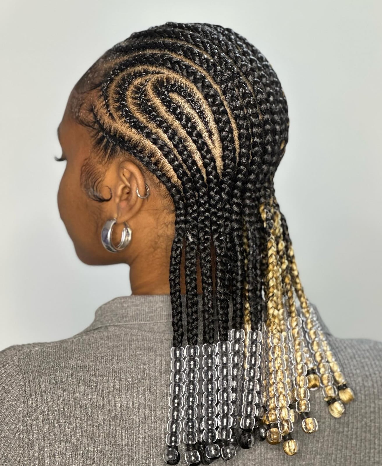 Cornrows with Blonde Tips and Beads — Simple Cornrows Hairstyles