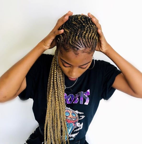 Cornrows with Wavy Blonde Extensions — Simple Cornrows Hairstyles