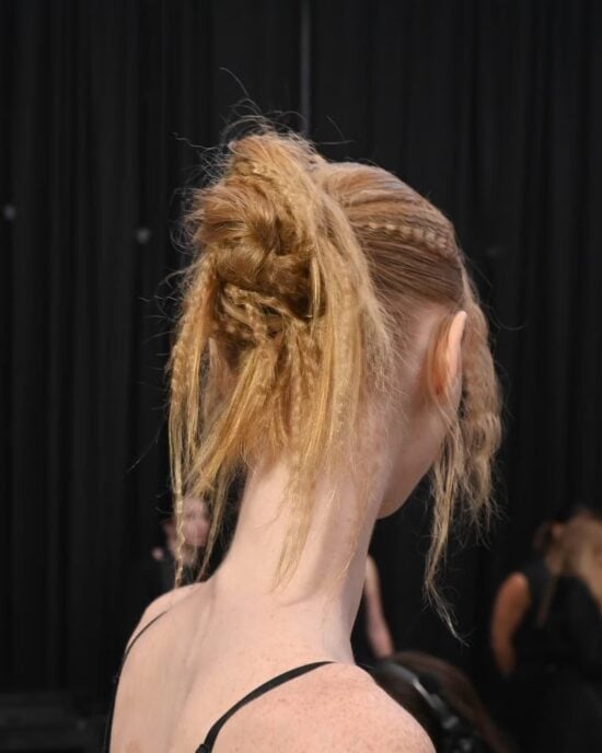 Blonde Updo With Loose Crimped Strands — Simple Crimped Hairstyles
