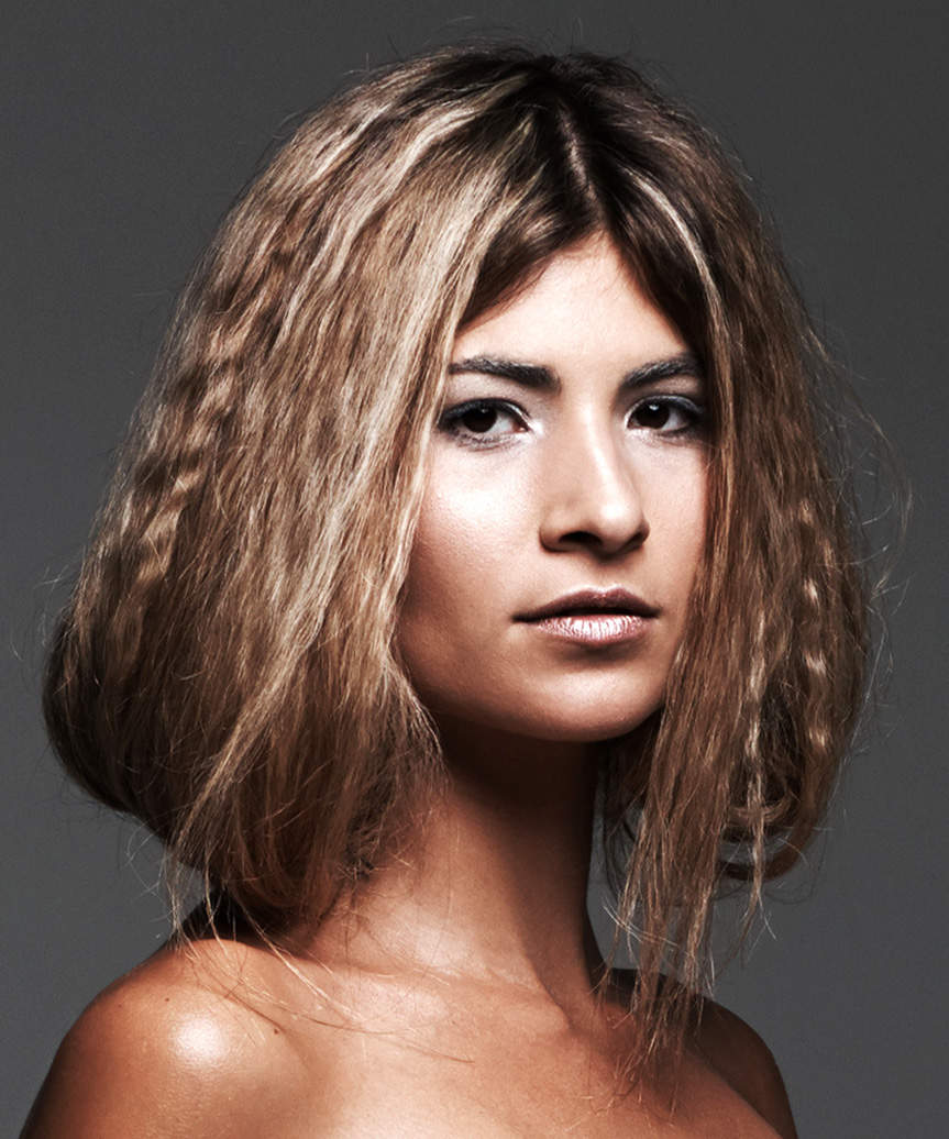 Chin-Length Bob With Highlighted Crimp — Simple Crimped Hairstyles