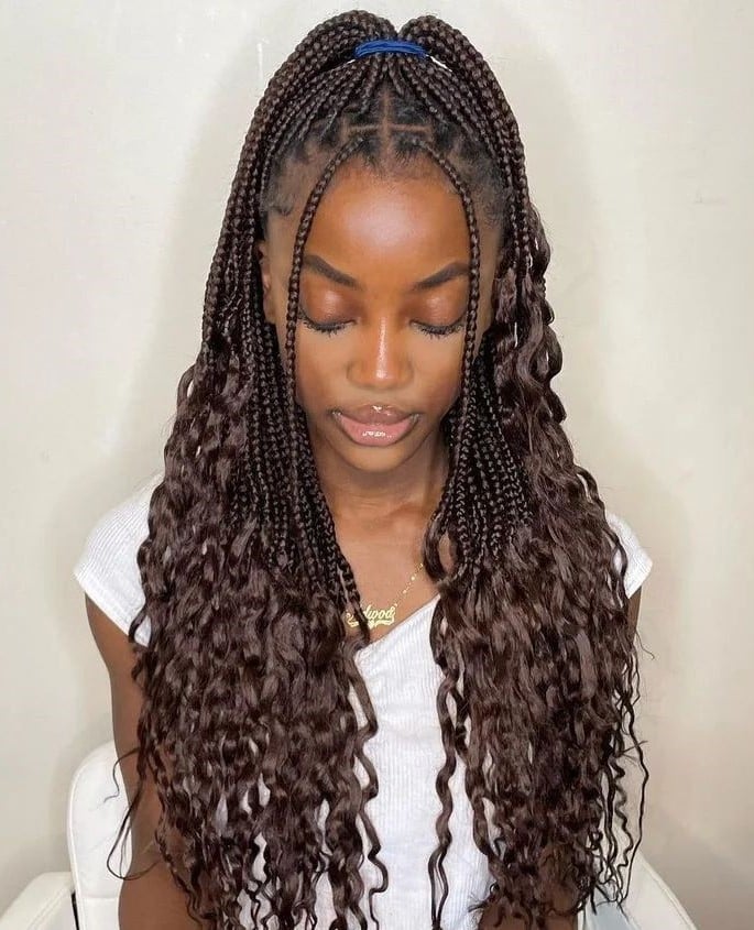 Collarbone Braids With Natural Curls — Simple Curls Braids