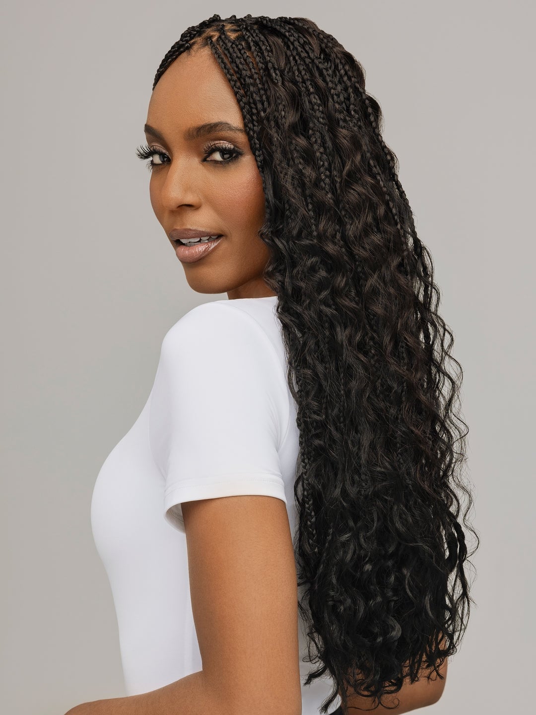 Box Braids With Ombre Curls — Simple Curls Braids