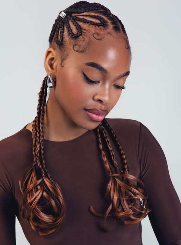 Brown Braids With Bouncy Curly Ends — Simple Curls Braids