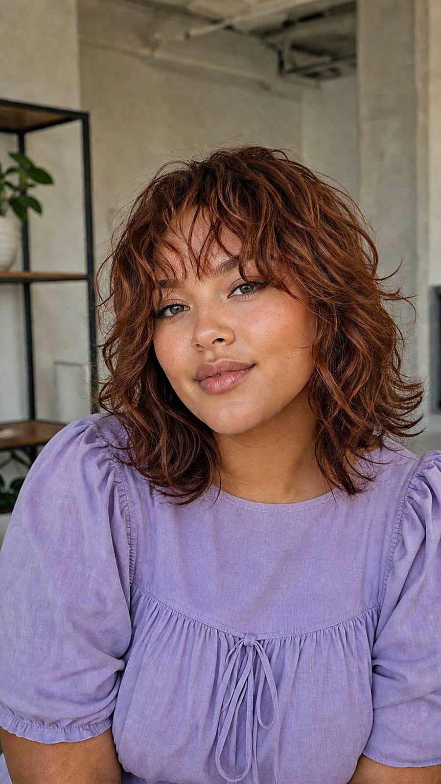 Collarbone Wolf Cut For Fine Wavy Hair — Simple Curly Wolf Cut