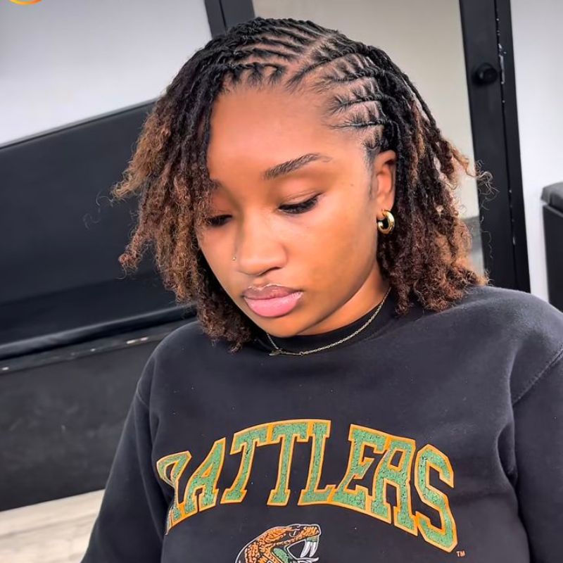 Shoulder Length Locs with Brown Tips Shoulder Length Locs with Brown Tips — Simple Down Locs