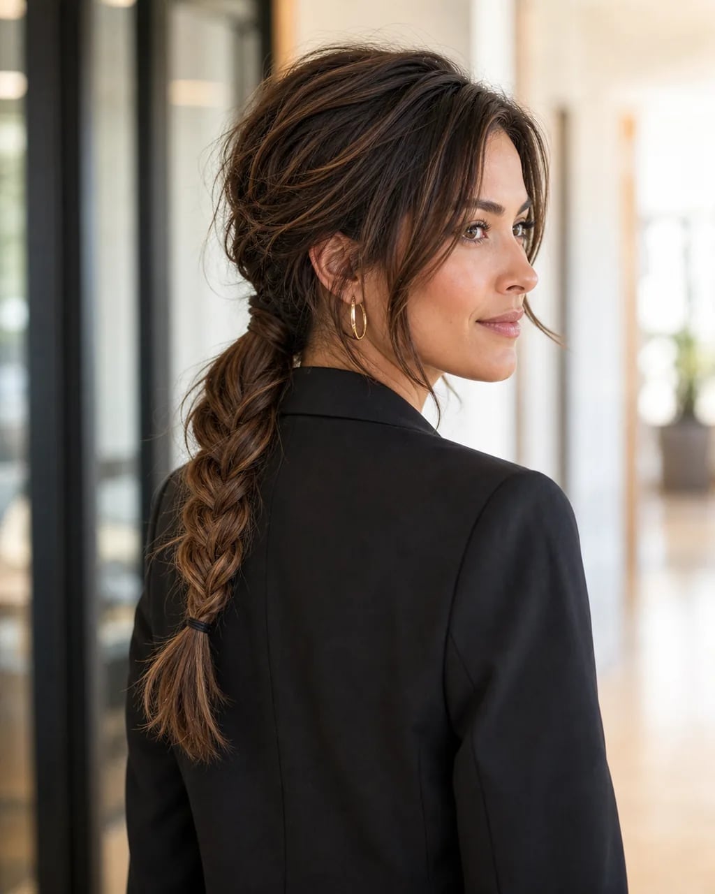 Thick Wavy Fishtail Braid With Highlights Thick Wavy Fishtail Braid With Highlights — Simple Edges Hairstyles