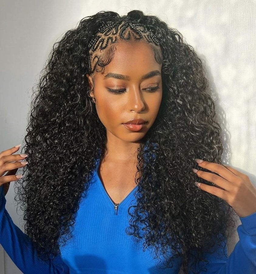 Thick Curly Hair With Intricate Braids Thick Curly Hair With Intricate Braids — Simple Edges Hairstyles