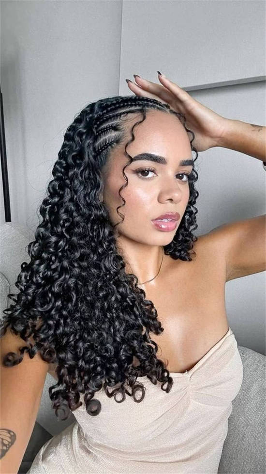 Coily Braids And Curls With Sculpted Edges Coily Braids And Curls With Sculpted Edges — Simple Edges Hairstyles