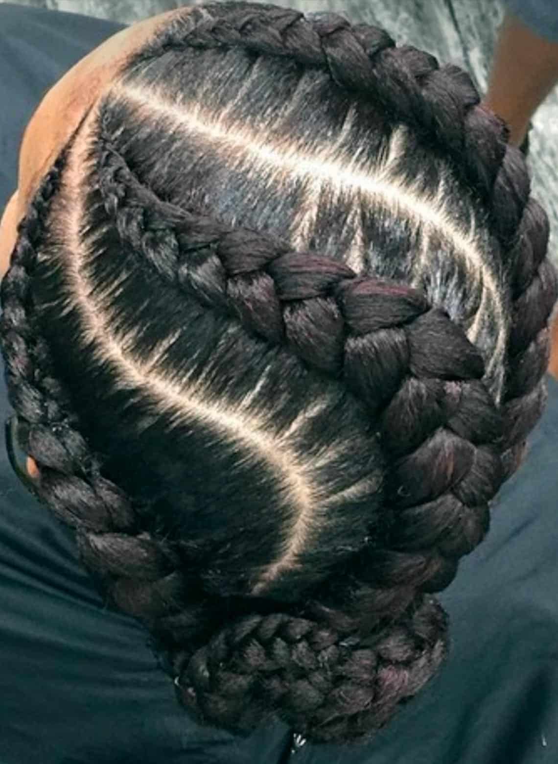 Neatly Parted Shoulder Length Braids Neatly Parted Shoulder Length Braids — Simple Feed in Braids