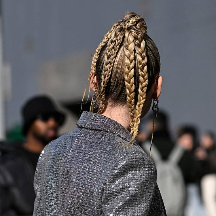 Blonde Feed In Braids Back View Blonde Feed In Braids Back View — Simple Feed in Braids