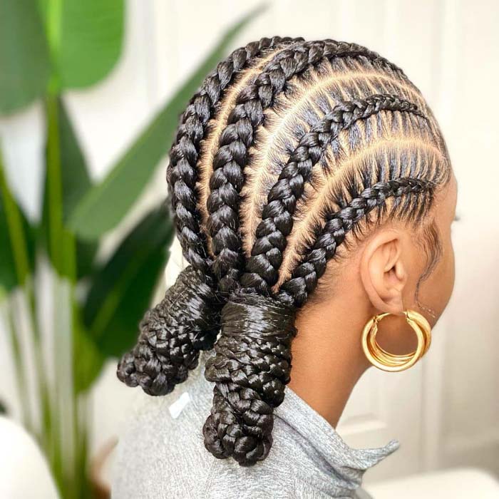 Feed In Braids Straight Back Shoulder Length Feed In Braids Straight Back Shoulder Length — Simple Feed in Braids