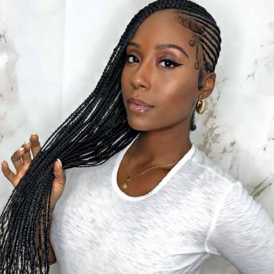 Mid-Back Micro Feed-In Braids With Neat Hairline Mid-Back Micro Feed-In Braids With Neat Hairline — Simple Feed in Braids Hairstyles