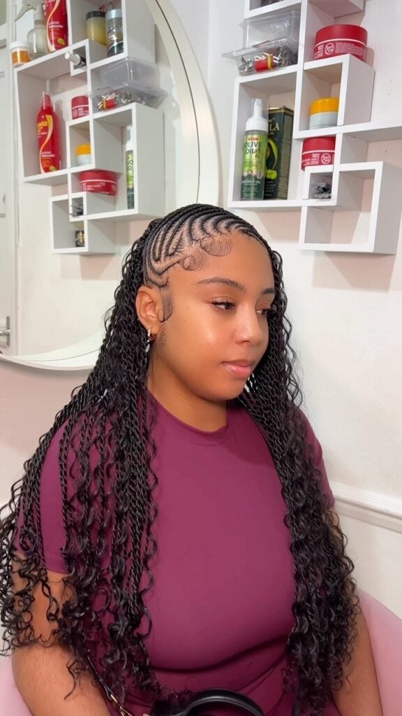 Mid-Back Fulani Twists With Beads and Color Mid-Back Fulani Twists With Beads and Color — Simple Fulani Twists