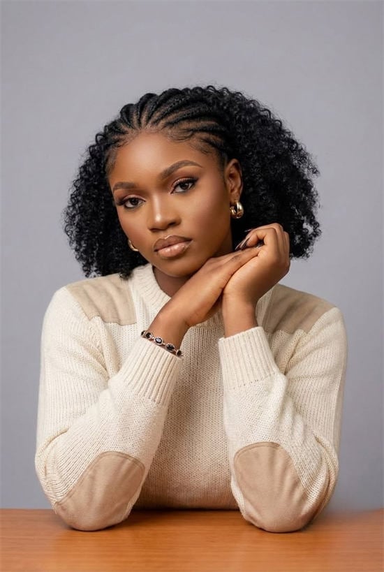 Shoulder Length Fulani Twists With Curly Texture Shoulder Length Fulani Twists With Curly Texture — Simple Fulani Twists
