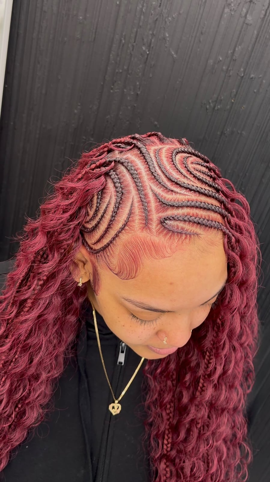 Mid-Back Fulani Braids With Geometric Pattern Mid-Back Fulani Braids With Geometric Pattern — Simple Fulani Twists