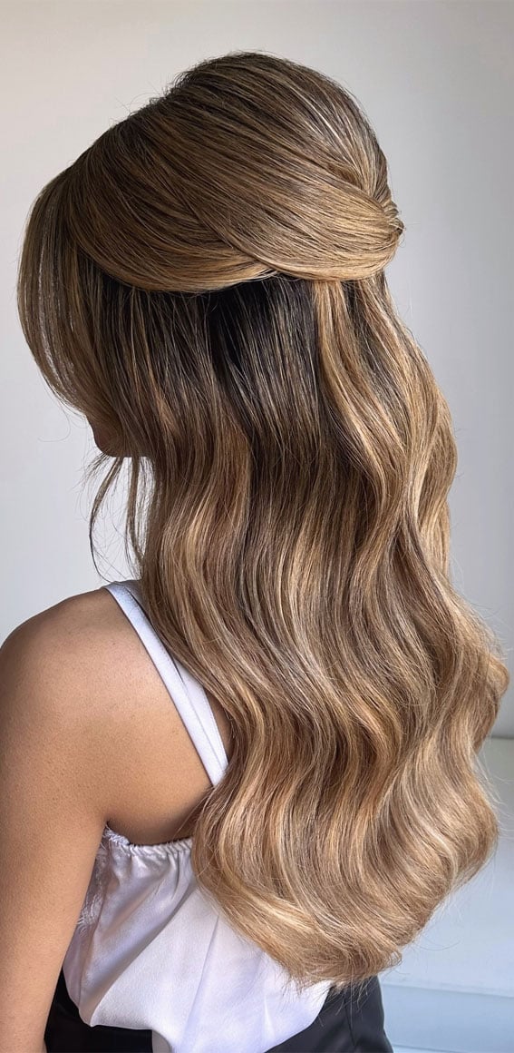 Collarbone Half Up Half Down With Curtain Bangs Collarbone Half Up Half Down With Curtain Bangs — Simple Hair Down Hairstyles
