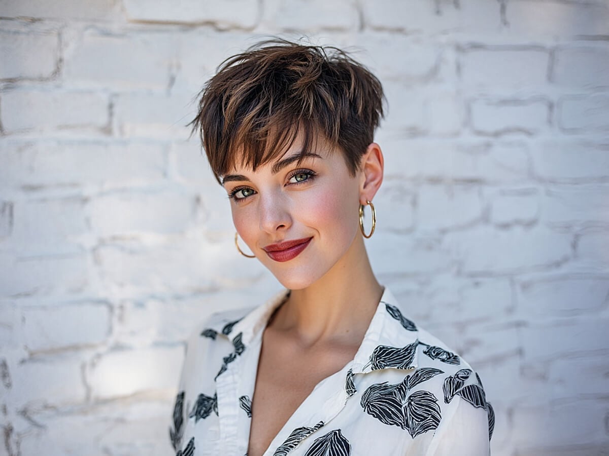 Textured Pixie Cut With Tousled Bangs — Simple Hair Trends for Women