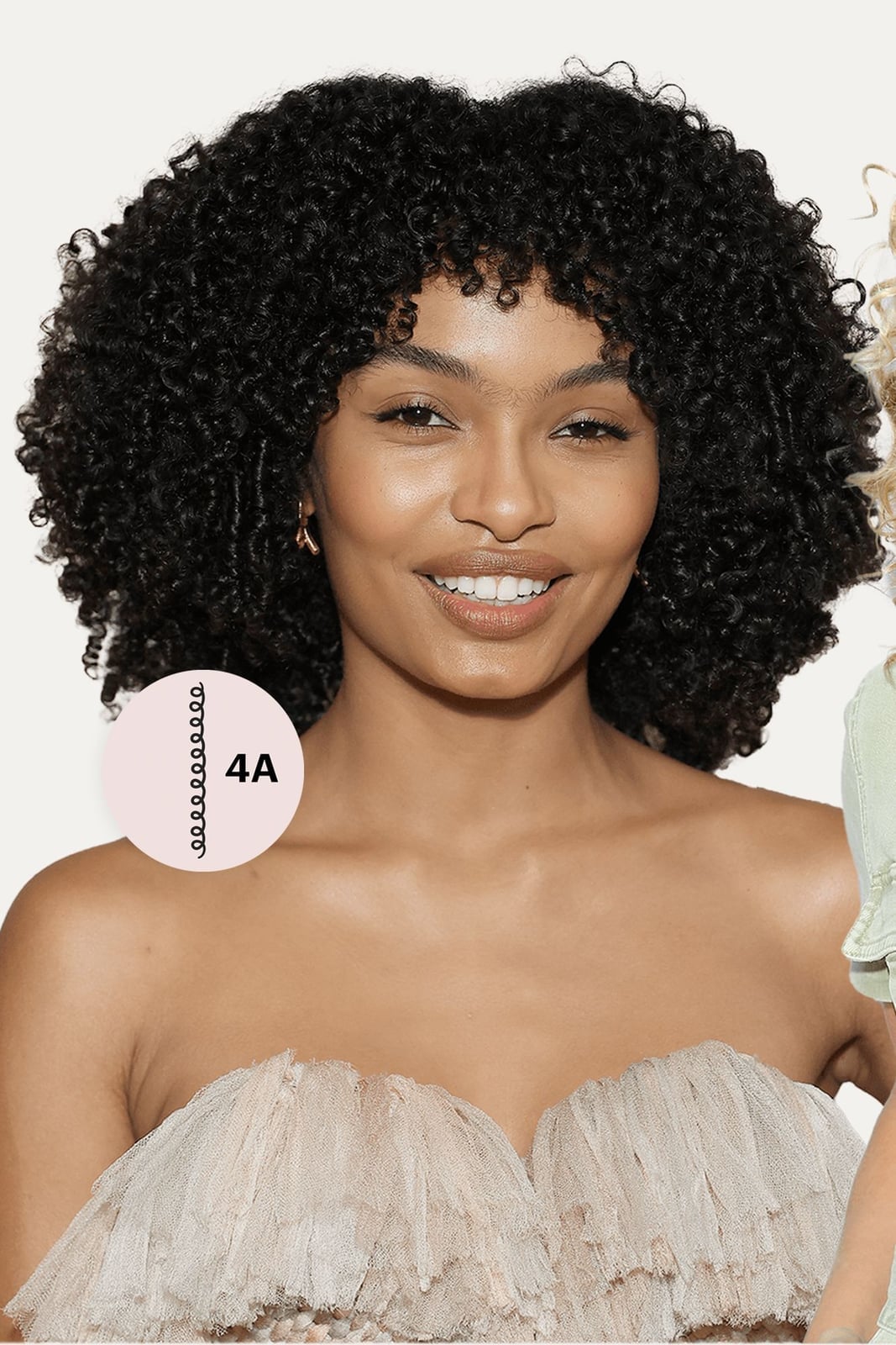 Shoulder-Length Curly Dark Brown Hair — Simple Hair Types Chart
