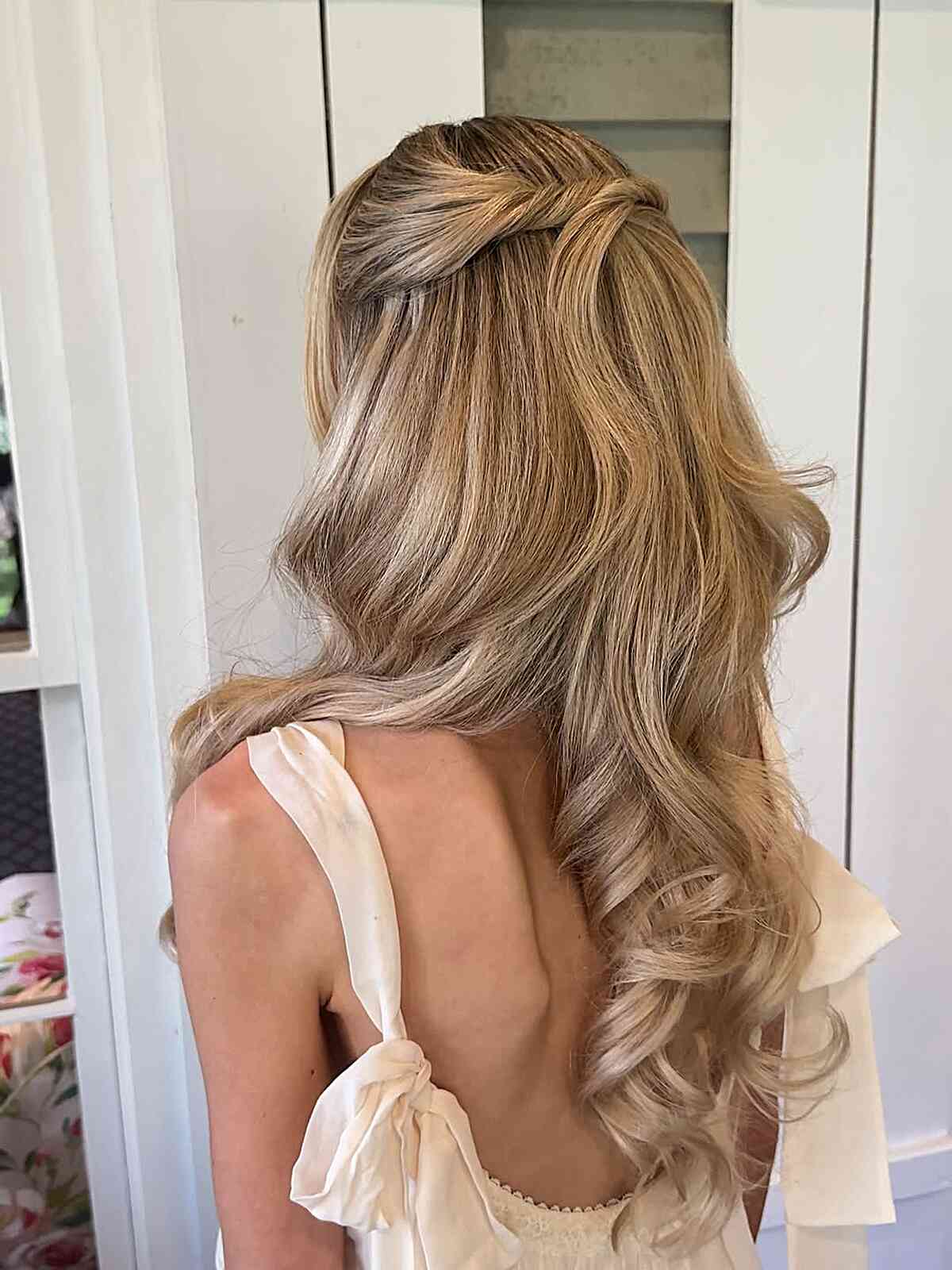 Shoulder-Length Half-Up With Braided Detail — Simple Hair Types Chart
