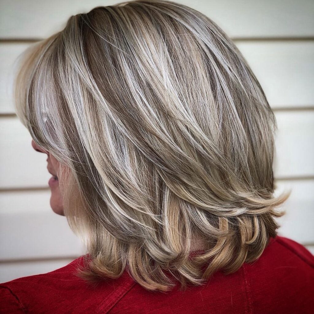 Layered Ash Blonde Lob With Soft Waves — Simple Haircuts for Women over 50