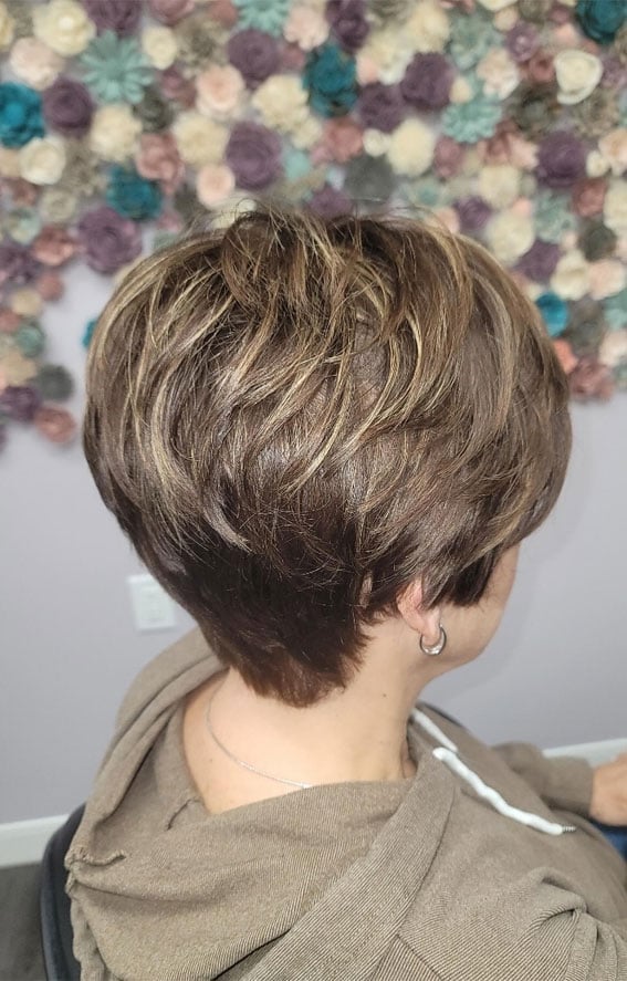 Short Layered Honey Blonde Cut, Ear — Simple Haircuts for Women over 50