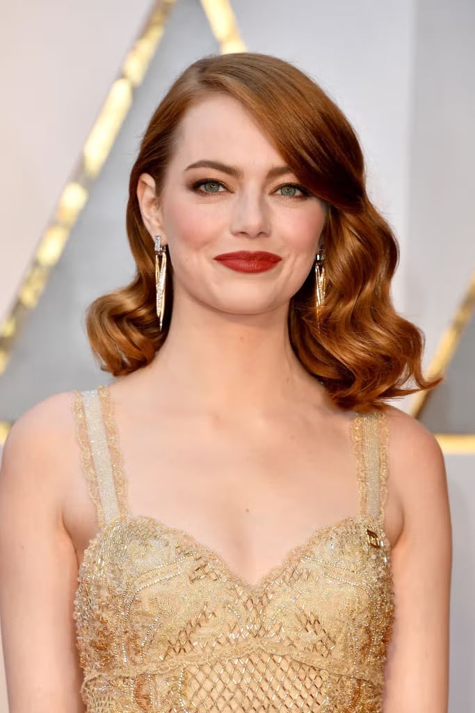 Chin Length Angled Bob Vintage Waves — Simple Hairstyles for Round Face