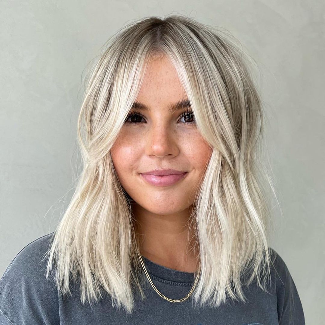 Collarbone Shag With Face Framing Layers — Simple Hairstyles for Thinning Hair