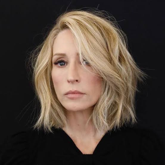 Textured Ash Blonde Lob With Side Bangs Textured Ash Blonde Lob With Side Bangs — Simple Hairstyles for Women over 50