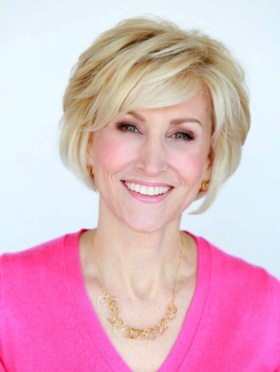 Honey Blonde Bob With Volume And Side Bangs Honey Blonde Bob With Volume And Side Bangs — Simple Hairstyles for Women over 50
