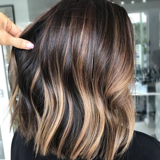Collarbone Waves With Honey Highlights — Simple Honey Highlights
