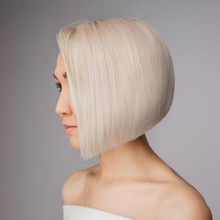 Sharp Chin Length Dark Brown Inverted Bob — Simple Inverted Bob
