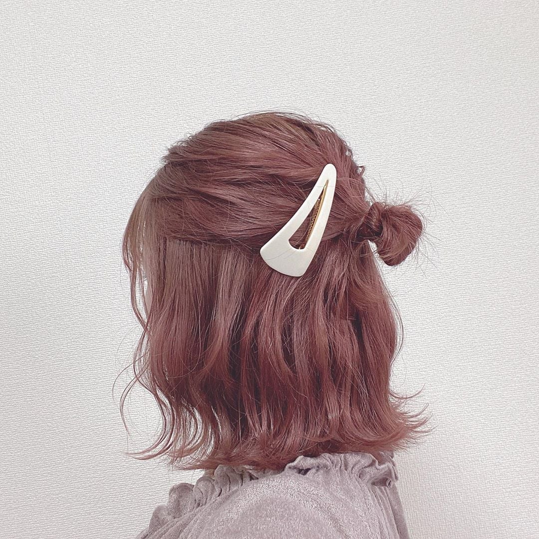 Chin Bob in Rose Brown Shade — Simple Japan Hairstyles