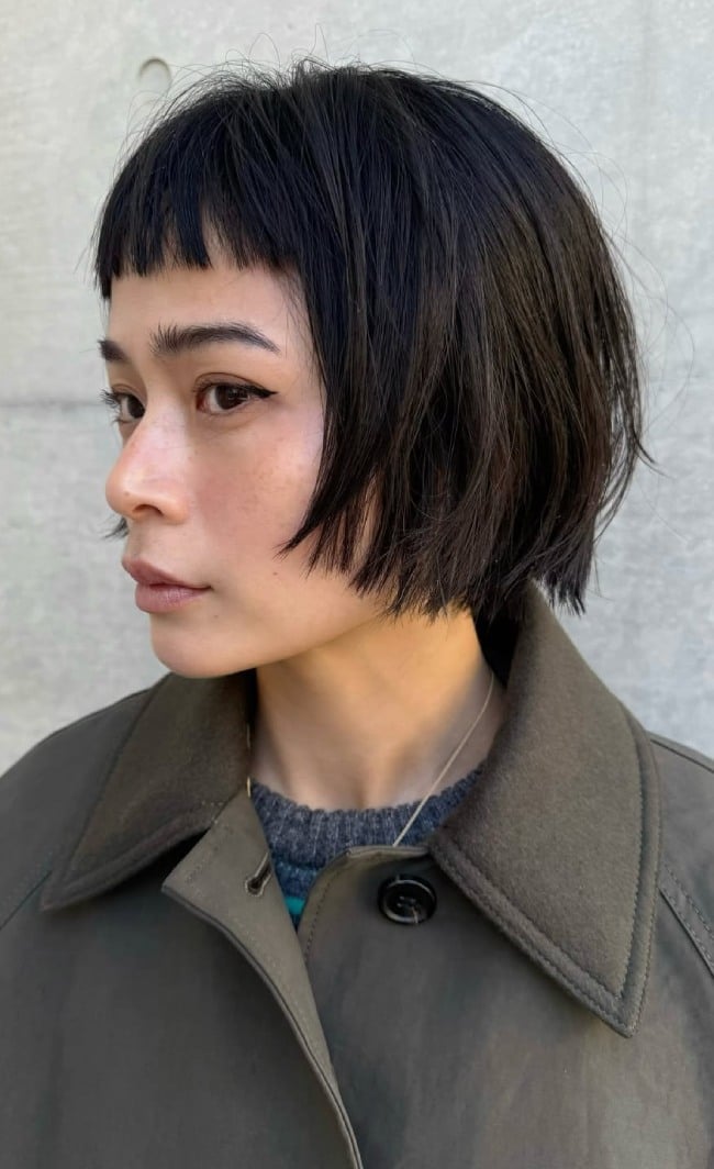 Black Bob with Micro Bangs — Simple Japan Hairstyles