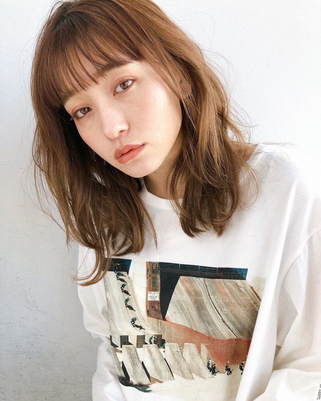 Collarbone Lob with Curtain Bangs — Simple Japanese Hairstyles
