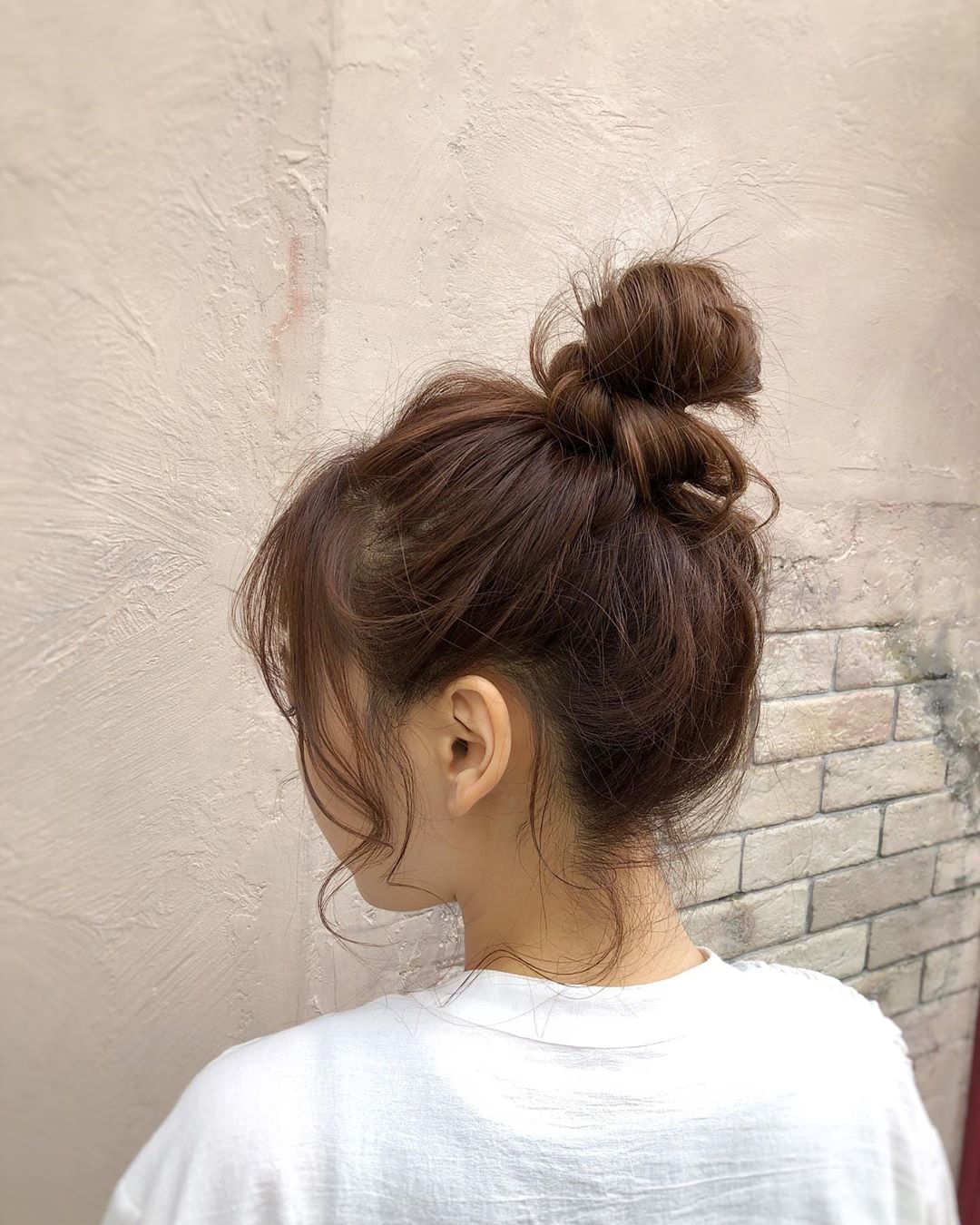Messy Top Knot with Face Framing — Simple Japanese Hairstyles